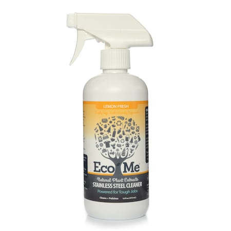 Eco Me Stainless Steel Polish, Lemon Fresh 16 oz., PK6 ECOM-SSLF16-06